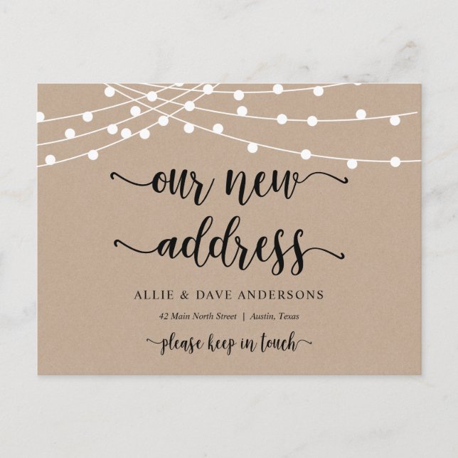 Cartão Postal Nosso Novo Endereço Doméstico, Anúncio Em Moviment (Frente)