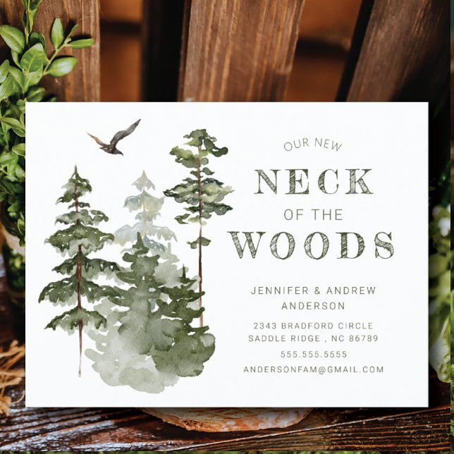 Cartão Postal Nosso Novo Pescoço da Floresta | Anúncio de mudanç (Criador carregado)