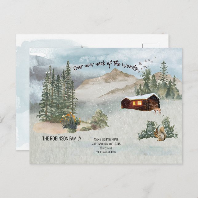 Cartão Postal Nosso Novo Pescoço da Floresta Provendo Anunciar M (Frente/Verso)