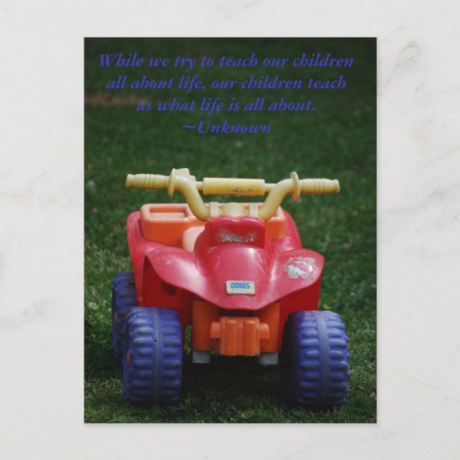 Cartão Postal Nossos filhos nos ensinam (Frente)
