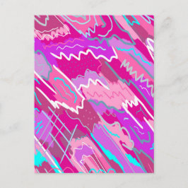 Cartão Postal Nostalgia Pop Art em Magenta