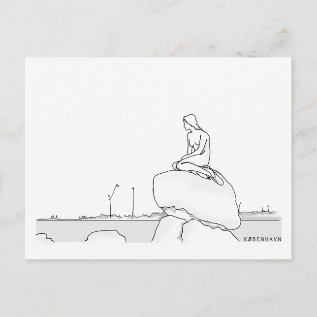 Cartão Postal Nostálgico elegante elegante do esboço de (Frente)