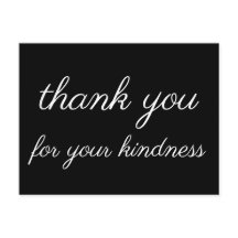 Cartão postal nostálgico "obrigado pela sua gentil