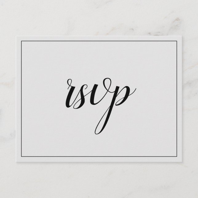 Cartão postal nostálgico "rsvp" (Frente)