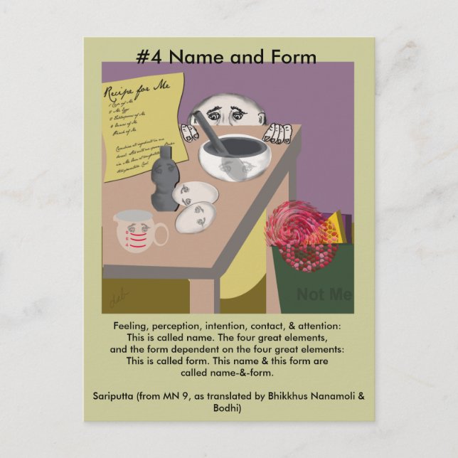 Cartão Postal Nota 4 Nome e Formulário - de Criação Dependente (Frente)