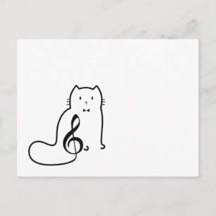 CARTÃO POSTAL NOTA CAT E MÚSICA
