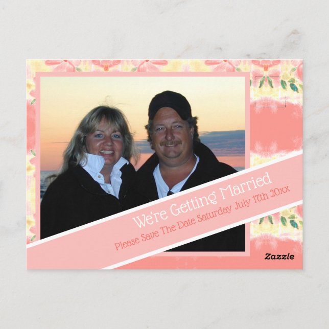 Cartão Postal Nota de Data de Casamento (Verso)