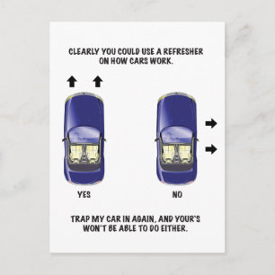 Cartão Postal Nota de Estacionamento Engraçado