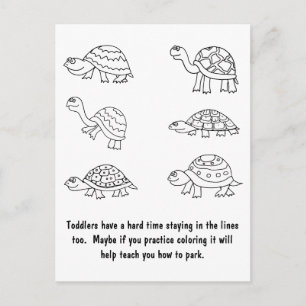 Cartão Postal Nota de Estacionamento Engraçado