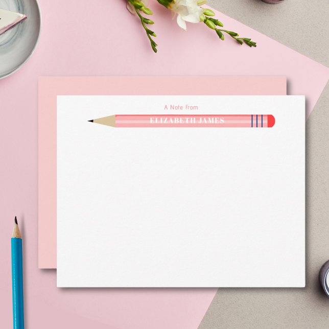 Cartão Postal Nota De Lápis Plano Para Crianças (Criador carregado)