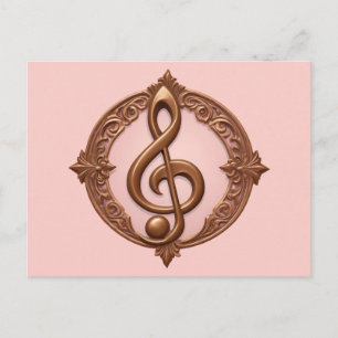 Cartão Postal Nota de Limpeza Musical