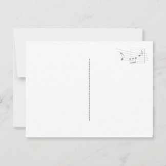 Cartão Postal Nota de Música Dourada do Semiquaver no Cartão-Pos