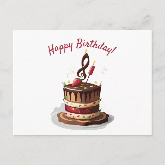 Cartão Postal Nota Musical (Frente)