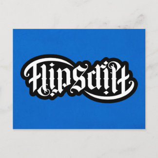 Cartão Postal Notecard do Ambigram FlipScript