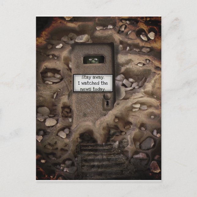 Cartão Postal Notícias Assustadoras na TV (Frente)