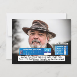 Cartão Postal Notícias Divertidas de Golfe ️🏌️ 40º 50º 60º Ani