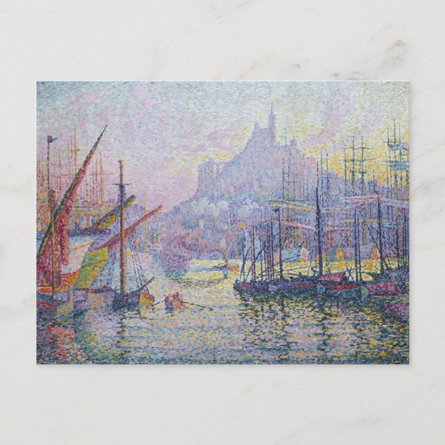 Cartão Postal Notre Dame de la Garde (La Bonne-Mère) Signac (Frente)