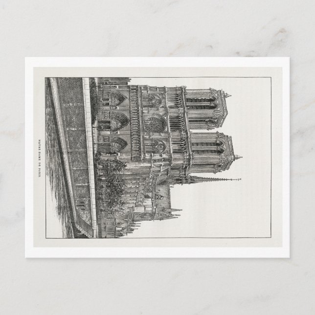 Cartão postal Notre Dame de Paris + Envelope (Frente)