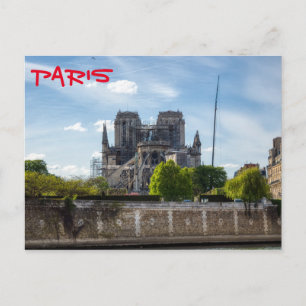 Cartão Postal Notre Dame de Paris, o dia após o incêndio em 20