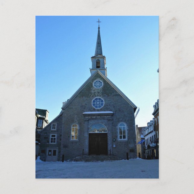 Cartão Postal Notre Dame des Victoires, Cidade Velha do Quebec,  (Frente)