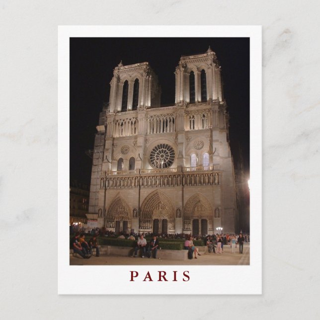 Cartão postal "Notre Dame, Paris" (Frente)