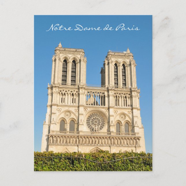 Cartão Postal Notre Dame, Paris (Frente)