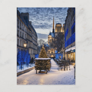 Cartão Postal Notre Dame Winter Scense