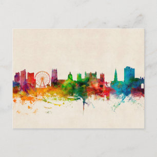 Cartão Postal Nottingham England Skyline