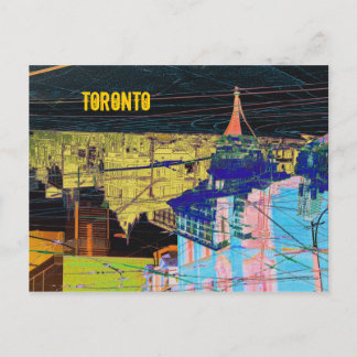 cartão postal noturno de colagem toronto