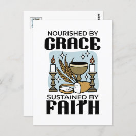 Cartão Postal Nourished by Grace, Sustained by Faith Design