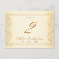 Nouveau Victorian Dourado Table Number