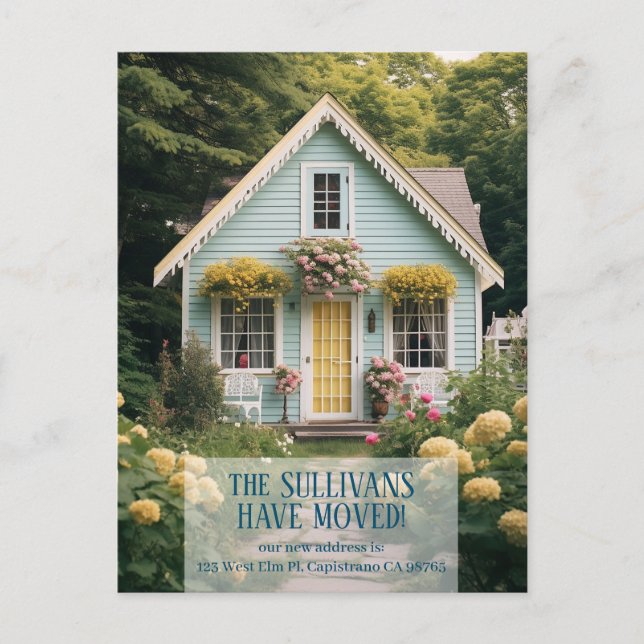 Cartão Postal Nova Casa Movendo o Anúncio Foto PERSONALIZADA (Frente)