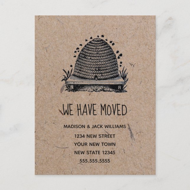 Cartão Postal Nova Casa | Mudança de endereço | Anúncio de mudan (Frente)