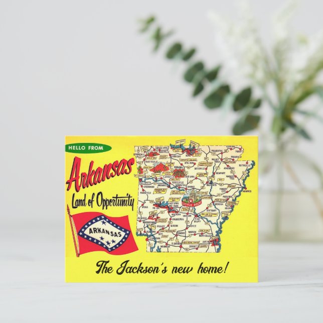 Cartão postal - Nova casa no Arkansas (Em pé/Frente)