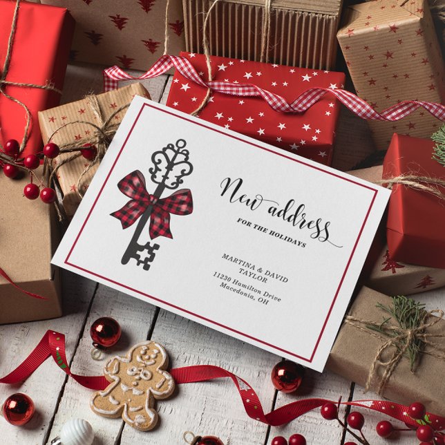 Cartão Postal Nova casa para o anúncio de endereço de feriados (Criador carregado)