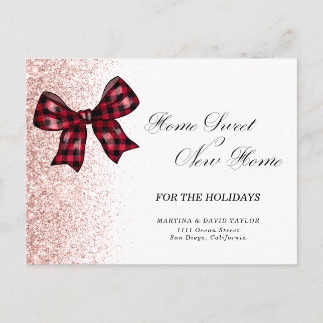 Cartão Postal Nova casa para o anúncio de Natal das Férias (Frente)