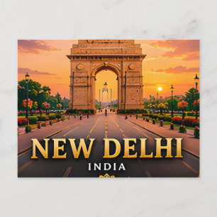 Cartão Postal Nova Deli Capital da Índia Descoberta 🕌
