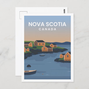 Cartão Postal Nova Escócia Canadá - Ilustração de Viagem