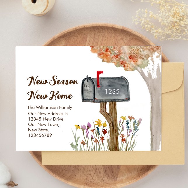 Cartão Postal Nova estação Nova mudança de endereço residencial (Criador carregado)