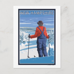 Cartão Postal Nova Exibição de Admiração do HampshireSkier