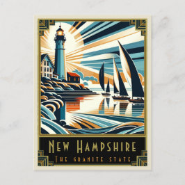 Cartão Postal Nova Hampshire | Art Deco