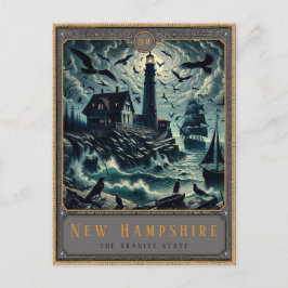 Cartão Postal Nova Hampshire | Cartão-postal de arte gótica