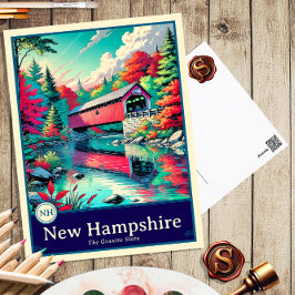 Cartão Postal Nova Hampshire | Cartão-postal Sombreado do Cel do
