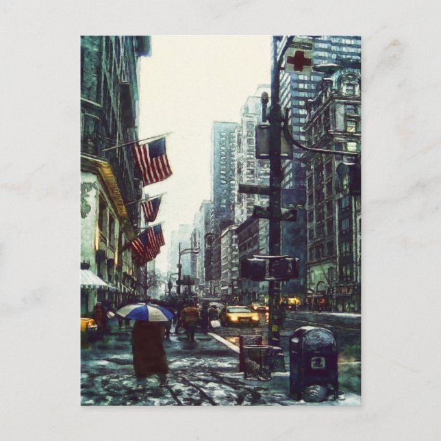 Cartão Postal Nova Iorque no inverno (Frente)