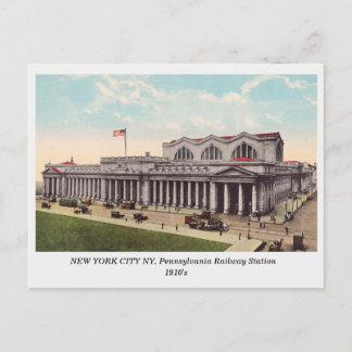 Cartão Postal Nova Iorque NY, Estação Ferroviária da Pensilvânia