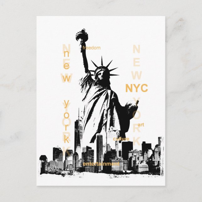 Cartão Postal Nova Iorque Ny Nyc Estátua da Liberdade (Frente)