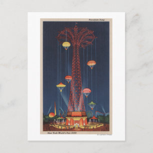 Cartão Postal Nova Iorque, NY - Salto de Paraquedas no Mundo
