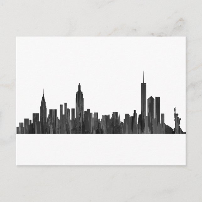 CARTÃO POSTAL NOVA IORQUE, NY SKYLINE PAINTBRUSH - (Frente)