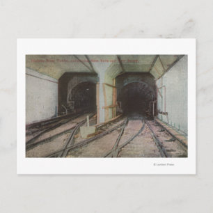 Cartão Postal Nova Iorque, NY - Túnel do Rio Hudson, Sistema de