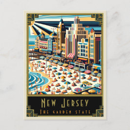 Cartão Postal Nova Jersey | Art Deco